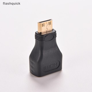 Flashquick อะแดปเตอร์เชื่อมต่อ HDTV Mini HDMI Type C Male to HDMI Type A Female 1 ชิ้น