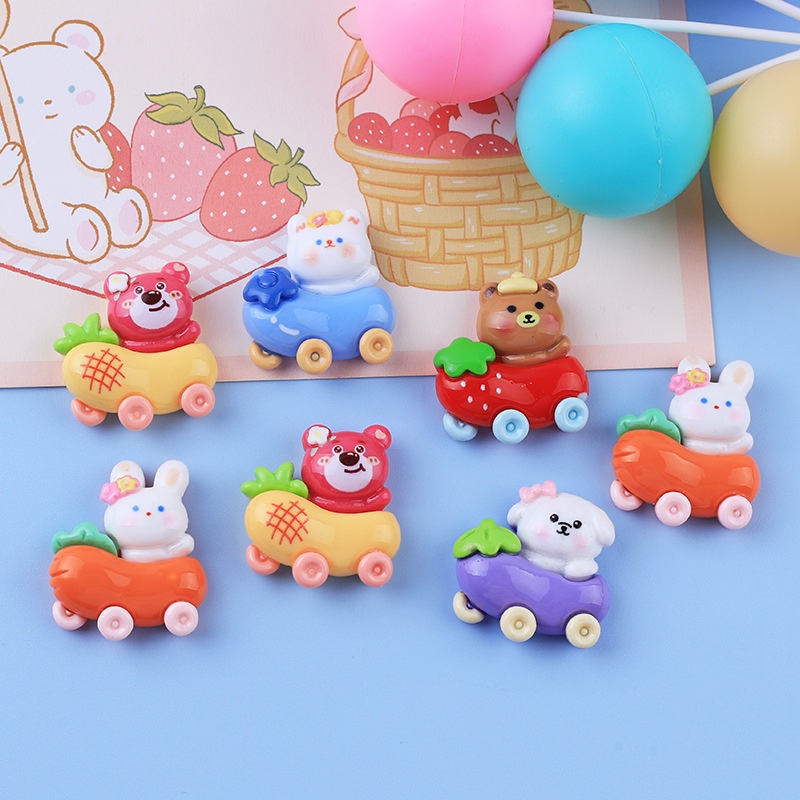 กาวเรซิ่น ลายการ์ตูนหมี กระต่าย ผลไม้ DIY อุปกรณ์เสริม สําหรับทําถ้วยน้ํา แฮนด์เมด DIY