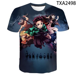 เสื้อยืด พิมพ์ลายอนิเมะ Kimetsu No Yaiba สไตล์ฮาราจูกุ สตรีท 2022