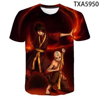 เสื้อยืด พิมพ์ลายอนิเมะ Avatar The Last Airbender Streetwear แฟชั่นสตรีท