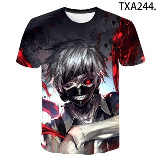 เสื้อยืด พิมพ์ลาย Tokyo Ghoul แฟชั่นสตรีท 2022