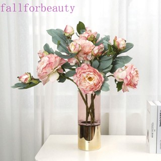 FALLFORBEAUTY พวงมาลัยดอกโบตั๋นปลอม DIY สําหรับสํานักงาน