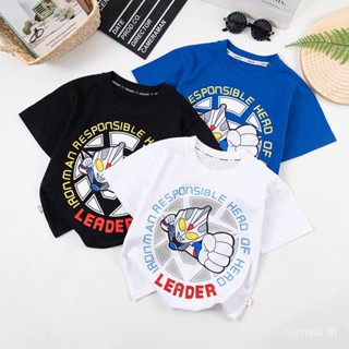 พร้อมส่ง เสื้อยืดแขนสั้นลําลอง พิมพ์ลาย Ultraman Siro เรืองแสง แฟชั่นฤดูร้อน สําหรับแม่ และลูก