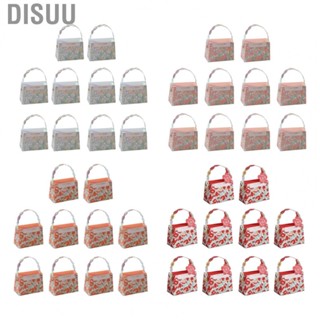 Disuu 10 PCS Wedding Candy Box Rose Pattern Gifts Bag Handheld Candies Gift