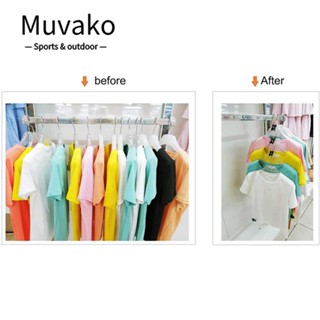 MUVAKO ไม้แขวนเสื้อพลาสติก รูปตัว S ประหยัดพื้นที่ สําหรับแขวนเสื้อผ้า