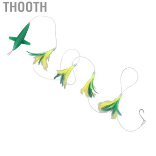 Thooth Feather Trolling Lures Excellent Camouflage Durable Fishing for Offshore Saltwater