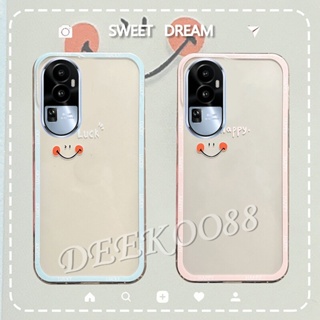 เคสโทรศัพท์มือถือแบบนิ่ม TPU ใส ลายหน้ายิ้มน่ารัก สําหรับ OPPO Reno10 Pro+ Pro Plus 5G Reno 10 Reno10Pro+ 2023 Reno 10 Reno10Pro+