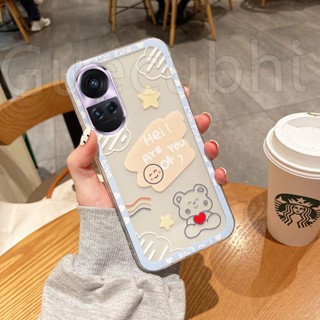 ใหม่ เคสโทรศัพท์มือถือ ซิลิโคนนิ่ม ใส ลายหมีแฮปปี้น่ารัก สําหรับ OPPO Reno10 Pro Reno10 Reno 10 Pro+ 5G 2023 Reno10 Pro+ 5G