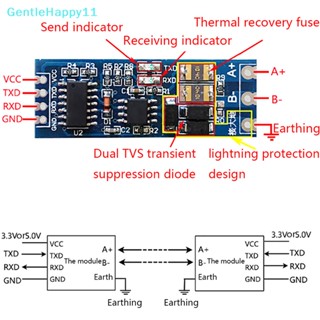 Gentlehappy โมดูลแปลงพอร์ตอนุกรม UART เป็น RS485 RS485 เป็น TTL
 .