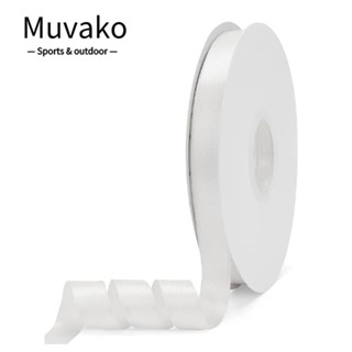 Muvako ริบบิ้นผ้าโพลีเอสเตอร์ซาติน สีขาว 5/8 นิ้ว *100 หลา