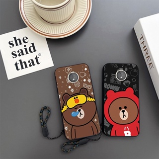 เคสโทรศัพท์มือถือ กันกระแทก ลายการ์ตูนหมีบราวน์ สําหรับ Motorola Moto E4 E5 E6 Play Plus E6S 2020 E6i 2021 E7 Plus E7i