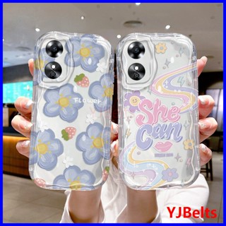 เคส Oppo A17 เคส Oppo A17K เคส OppoA17 เคส OppoA17K tpu นิ่ม เคสใส ลายครีม เคสโทรศัพท์ NYW