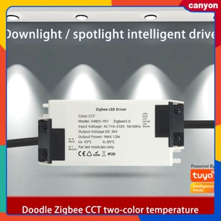 Tuya Zigbee 3.0 Smart Light Strip Controller ดาวน์ไลท์/สปอตไลท์ ไดรฟ์อัจฉริยะ ระยะทางไม่จำกัด แอพมือถือ รีโมทควบคุม ลำโพงอัจฉริยะ Voice Control canyon