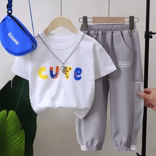 พร้อมส่ง ชุดเซ็ทเเฟชั่นเด็กชายเเละเด็กหญิง ชุดเสื้อเด็กผู้ชาย ชุดเซ็ทเด็ก ชุดเซ็ทเเฟชั่นของเด็กโต