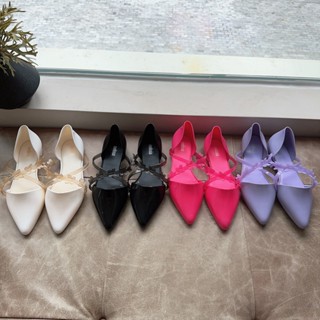 [พร้อมส่ง] ใหม่ Melissa รองเท้าแตะชายหาด ส้นแบน หัวแหลม ฉลุลาย แบบสวม สําหรับผู้หญิง 2023