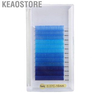 Keaostore 0.07mm 16mm C Curl Lash Extensions Volume Colored Eyelashes Blue Gradual