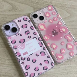 Niche เคสโทรศัพท์มือถือ แบบนิ่ม ลายเสือดาว สีชมพู สําหรับ Apple Iphone 11 14 7812 13 Promax JETC