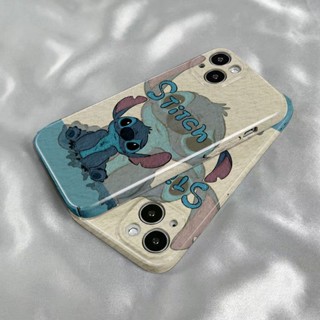 เคสโทรศัพท์มือถือ ลายภาพวาดสีน้ํามัน รูปสติตช์น่ารัก สําหรับ Iphone 8p 7 11 14pro 13 AVBN
