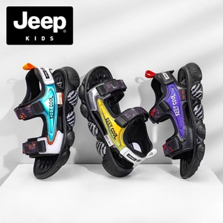 Jeep รองเท้าแตะลําลอง พื้นนิ่ม ระบายอากาศ กันลื่น เหมาะกับเดินชายหาด แฟชั่นฤดูร้อน สําหรับเด็กนักเรียนผู้ชาย 2023