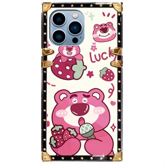 For Xiaomi Mi POCO X3 NFC 10T 11T 12T 11 12 Lite Redmi A1 9 9A 9C 9T 10 10A 10C 12C Note8 Note9 Note10 Note11 Note12 Pro Note9S Note10S Note11S Cute Bear Square Phone Case B3