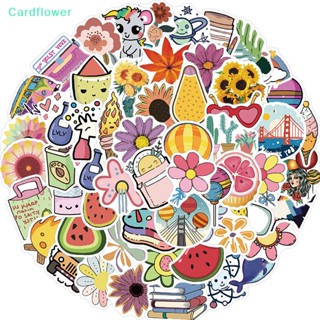 &lt;Cardflower&gt; สติกเกอร์ ลายการ์ตูนกราฟฟิตี้ แล็ปท็อป สไตล์ยุโรป และอเมริกา สําหรับตกแต่งสมุดภาพ DIY 57 ชิ้น ต่อแพ็ก