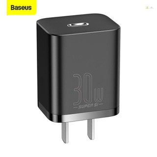 [พร้อมส่ง] Baseus GaN อุปกรณ์ชาร์จเร็ว 30W PD USB C รองรับ PD3.0 QC3.0 PPS สําหรับ iPhone 13 12 Pro Max iPad Pro Macbook