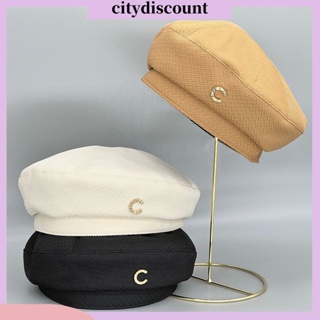 &lt;citydiscount&gt; หมวกเบเร่ต์ ผ้าโพลีเอสเตอร์ แบบพกพา สําหรับผู้หญิง