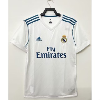 เสื้อกีฬาแขนสั้น ลายทีมฟุตบอล Real Madrid 16-17 ชุดเหย้า สไตล์วินเทจ