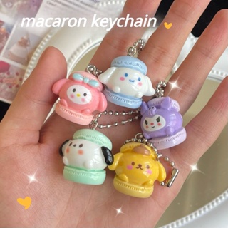 SANRIO พวงกุญแจ จี้การ์ตูน Kuromi Cinnamon Dog Macaron Pochacco Melody เหมาะกับของขวัญ สําหรับตกแต่งกระเป๋า