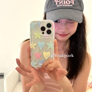 เคสมือถือ ลายกราฟฟิตี้ดาว กลิตเตอร์ กันกระแทก สําหรับ Apple 14 Pro Max Iphone 13 12 11 14 Pro 13 Pro 14