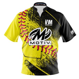 Motiv DS เสื้อโปโล แขนสั้น พิมพ์ลายโบว์ลิ่ง 3D 2074-MT