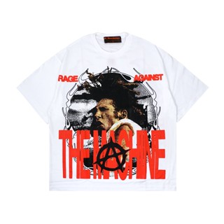 เสื้อยืด พิมพ์ลาย Rage AGAINST THE MACHINE OVERSIZE สีขาว