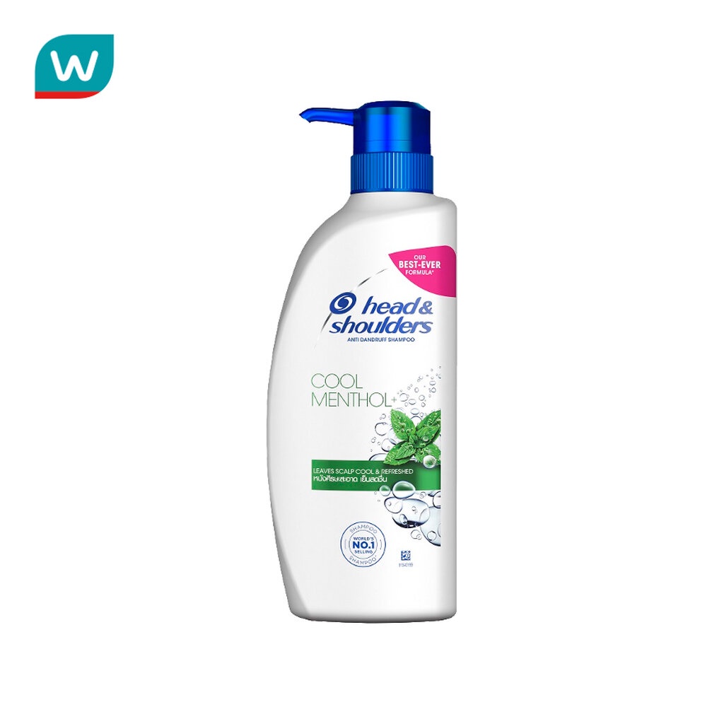 Head & Shoulders เฮด แอนด์ โชว์เดอร์ แชมพู แอนตี้ แดนดรัฟ คูล เมนทอล 370 มล. แชมพูขจัดรังแค
