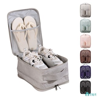 Travel Shoe Bag Multi Level กระเป๋าเก็บรองเท้าแบบพกพากันฝุ่นทนทาน Shoe Bag Shoe Organizers TH1