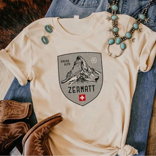 เสื้อยืด พิมพ์ลายมังงะ Switzerland Y2K สไตล์ญี่ปุ่น ฮาราจูกุ สําหรับผู้หญิง