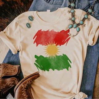 เสื้อยืด พิมพ์ลายอนิเมะ Kurdistan แฟชั่นฤดูร้อน สําหรับผู้หญิง