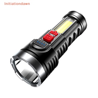 [Initiationdawn] ไฟฉาย LED สว่างมาก กันน้ํา ชาร์จ USB