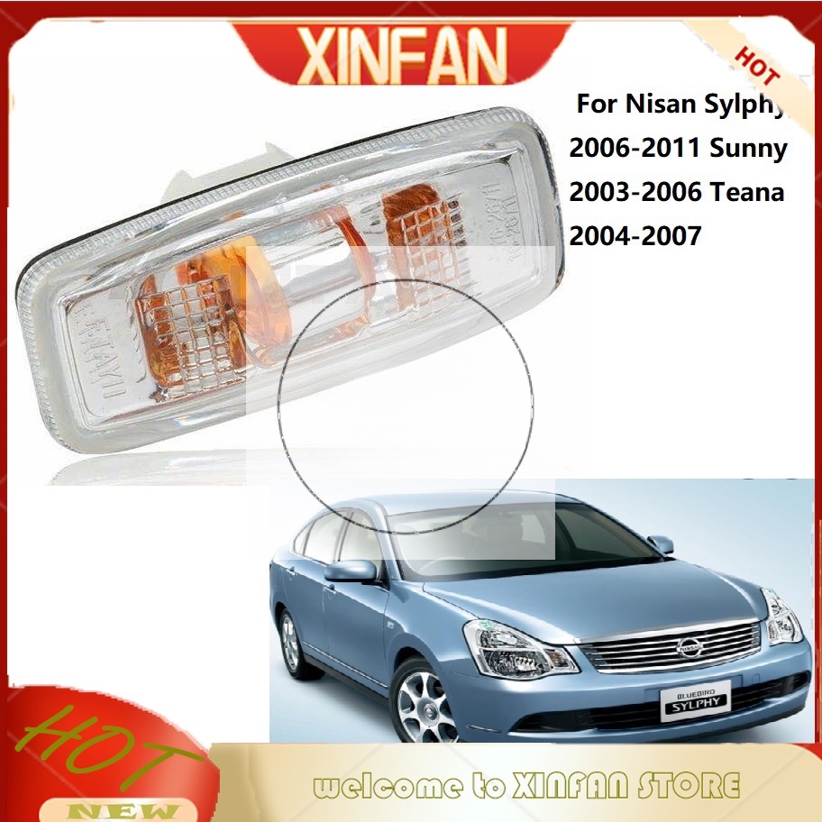 Xinfan ไฟเลี้ยวติดบังโคลนรถยนต์ สําหรับ Nissan Sylphy 2006-2011 Sunny 2003-2006 Teana 2004-2007 SideFlasher