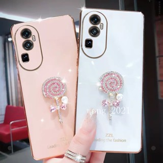 พร้อมส่ง ใหม่ เคสโทรศัพท์มือถือ ซิลิโคนนุ่ม ลายอมยิ้ม ประดับมุก พลอยเทียม หลากสี สําหรับ OPPO Reno10 Pro+ Plus 5G Reno 10 Reno10Pro+ OPPO A78 NFC 4G 2023