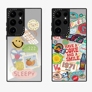 Casetify เคสโทรศัพท์มือถือ PC แบบแข็งพิเศษ ลายสติกเกอร์ Coca Cola JISOO Sleepy สําหรับ Samsung Galaxy S23 S22 Plus