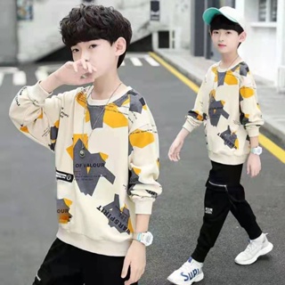 (พร้อมส่ง) เสื้อกันหนาว ทรงหลวม เข้ากับทุกการแต่งกาย แฟชั่นฤดูใบไม้ผลิ ฤดูใบไม้ร่วง สําหรับเด็กผู้ชาย