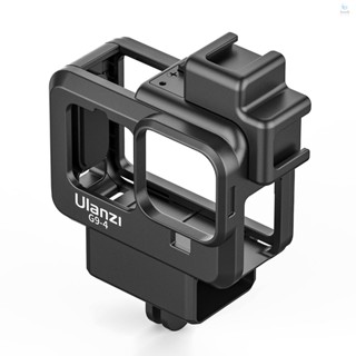 Ulanzi G9-4 Action Camera Video Cage Plastic Vlog Case Protective Housing with Dual Cold Shoe Mount 52mm Filter Adapter Extension Accessory Replacement for   10/9