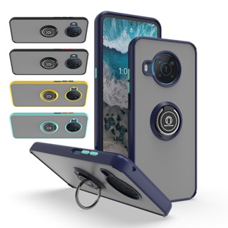 สําหรับ Nokia X100 เคสใส เนื้อแมตต์ แหวนขาตั้ง กันกระแทก