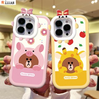 เคสมือถือ แบบยาง ลายการ์ตูนหมี ยีราฟ กันกระแทก สําหรับ VIVO Y36 Y16 Y02 Y02S Y22 Y35 Y33S Y21T Y21S Y33S Y11 Y12 Y15 Y17 Y12S Y12A Y15S Y20S Y20i Y91C Y51 V25E V27E