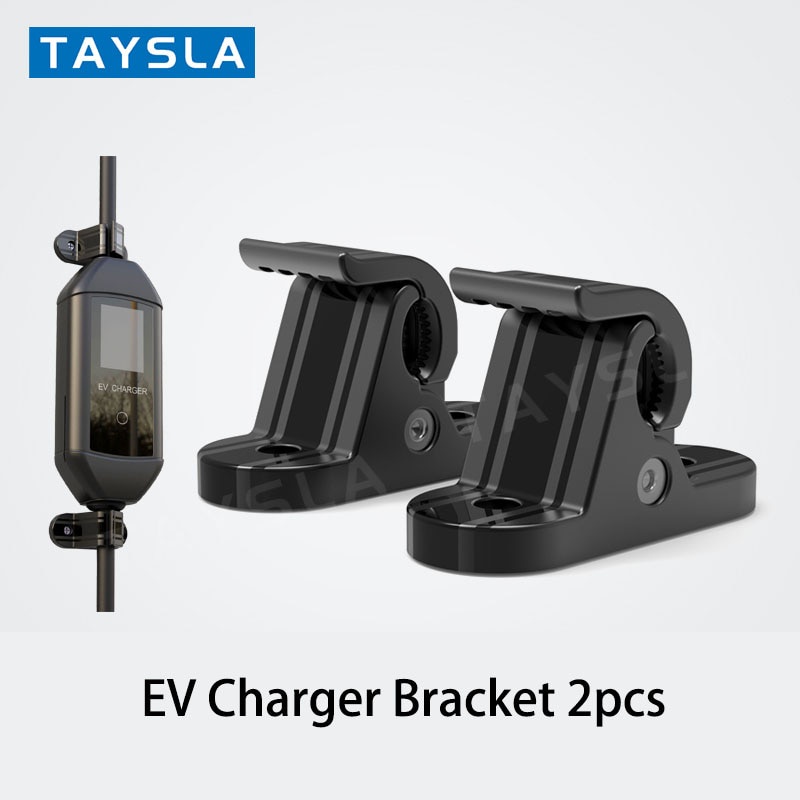TAYSLA 2pcs วงเล็บสำหรับเครื่องชาร์จ ev แบบพกพาพร้อมอุปกรณ์เสริมสำหรับยึดสกรู