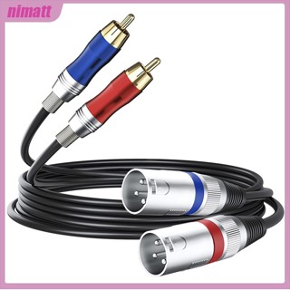 Ni สายเคเบิลเชื่อมต่อเสียง Dual Xlr 3-pin Male To Dual Rca Male Dual Xlr To Dual Rca Plug Patch Cord Connector Wire