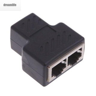 【DREAMLIFE】Practical Female Black Plastic + Metal Small Lightweight Network Cable Connector