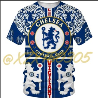 (ทั้งหมดในสต็อก Xzx180305) ใหม่ เสื้อยืด ลายฟุตบอล chelse FC 3D 26