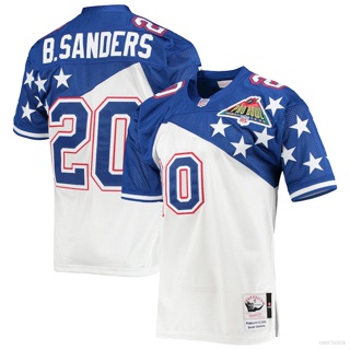 เสื้อกีฬาแขนสั้น ลายทีมชาติฟุตบอล HQ1 NFL Houston Texans Barry Sanders พลัสไซซ์ QH1