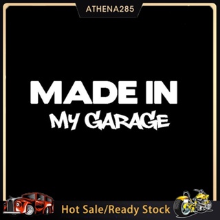 [COD]➤สติกเกอร์สะท้อนแสง ลายตัวอักษร Made In My Garage สําหรับติดตกแต่งรถยนต์ รถจักรยานยนต์